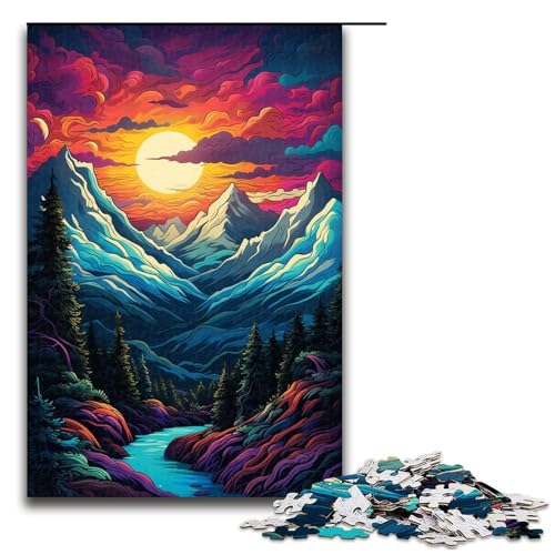 Puzzle für Erwachsene mit 1000 Teilen Psychedelic Alps Dekomprimieren intellektuelles Lernspielzeug Geschenkideen 75 x 50 cm Puzzle für Erwachsene mit 1000 Teilen Psychedelic Alps Dekomprimieren intellektuelles Lernspielzeug Geschenkideen 75 x 50 cm von QSYFNBZL