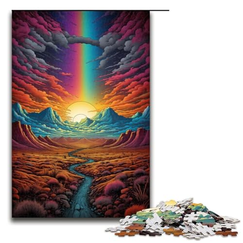Puzzle für Erwachsene mit 1000 Teilen Psychedelic Alps Puzzle Hands on Spiel 75 x 50 cm von QSYFNBZL