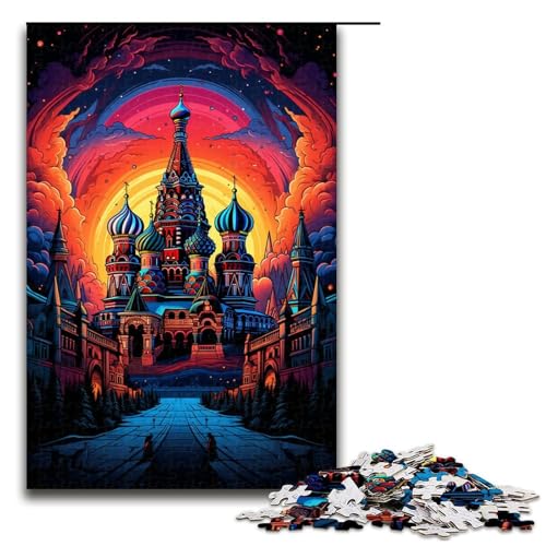 Puzzle für Erwachsene mit 1000 Teilen Russland Rotes Quadrat Spiel zum Anfassen 75 x 50 cm von QSYFNBZL