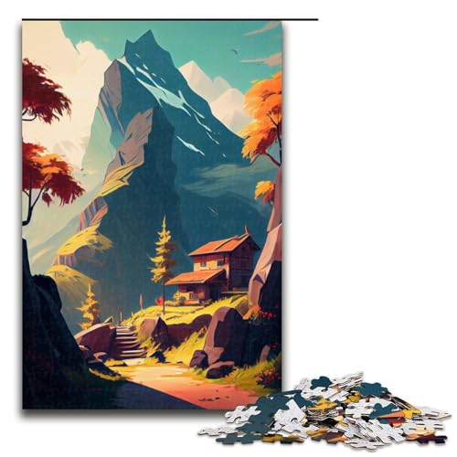 Puzzle für Erwachsene mit 1000 Teilen Serene Mountain Retreat Spiel zum Anfassen 75 x 50 cm Puzzle für Erwachsene mit 1000 Teilen Serene Mountain Retreat Spiel zum Anfassen 75 x 50 cm von QSYFNBZL