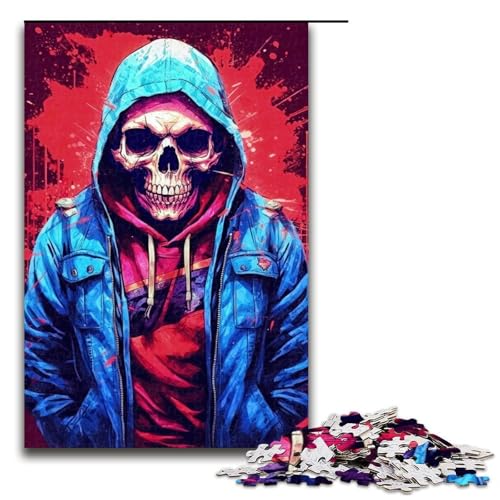 Puzzle für Erwachsene mit 1000 Teilen Street Cred Skull Dekomprimieren intellektuelles Lernspielzeug Geschenkideen 75 x 50 cm Puzzle für Erwachsene mit 1000 Teilen Street Cred Skull Dekomprimieren intellektuelles Lernspielzeug Geschenkideen 75 x 50 cm von QSYFNBZL