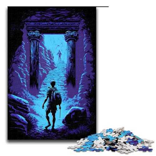 Puzzle für Erwachsene mit 1000 Teilen Tempel blaues Monster Spiel zum Anfassen 75 x 50 cm Puzzle für Erwachsene mit 1000 Teilen Tempel blaues Monster Spiel zum Anfassen 75 x 50 cm von QSYFNBZL