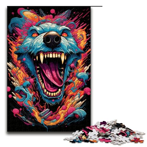 Puzzle für Erwachsene mit 1000 Teilen buntes psychedelisches Monster Puzzle Wanddekoration Stressabbau 75 x 50 cm Puzzle für Erwachsene mit 1000 Teilen buntes psychedelisches Monster Puzzle Wanddekoration Stressabbau 75 x 50 cm von QSYFNBZL