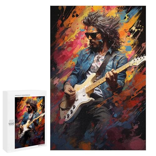 Puzzle für Erwachsene mit 1000 Teilen farbenfrohe Psychedelia der Pop Art Musik dekomprimierendes intellektuelles Lernspielzeug Geschenkideen 75 x 50 cm von QSYFNBZL