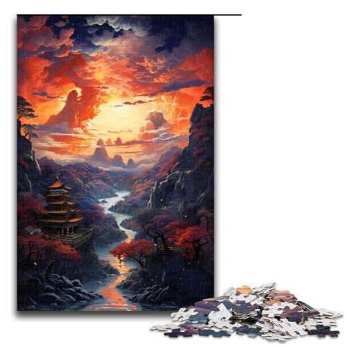 Puzzle für Erwachsene mit 1000 Teilen farbenfrohe Psychedelie des asiatischen Abendnebels entspannendes intellektuelles Lernspielzeug Geschenkideen 75 x 50 cm Puzzle für Erwachsene mit 1000 Teilen farbenfrohe Psychedelie des asiatischen Abendnebels entspannendes intellektuelles Lernspielzeug Geschenkideen 75 x 50 cm von QSYFNBZL