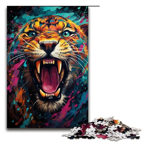 Puzzle für Erwachsene mit 1000 Teilen farbenfrohe Psychedelie mit süßen kleinen kosmischen Leoparden Kunstwerk Geburtstagsgeschenk Wandkunst 75 x 50 cm Puzzle für Erwachsene mit 1000 Teilen farbenfrohe Psychedelie mit süßen kleinen kosmischen Leoparden Kunstwerk Geburtstagsgeschenk Wandkunst 75 x 50 cm von QSYFNBZL