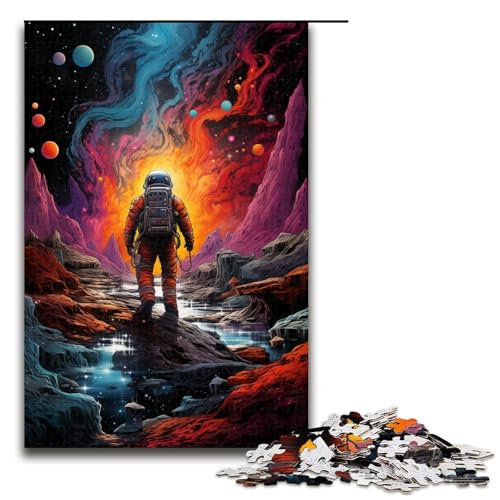 Puzzle für Erwachsene mit 1000 Teilen farbenfrohe Zeichnung eines Astronauten zum Entspannen intellektuelles Lernspielzeug Geschenkideen 75 x 50 cm Puzzle für Erwachsene mit 1000 Teilen farbenfrohe Zeichnung eines Astronauten zum Entspannen intellektuelles Lernspielzeug Geschenkideen 75 x 50 cm von QSYFNBZL