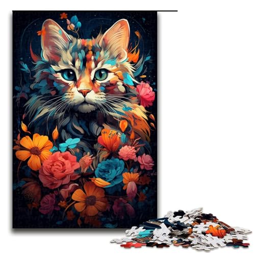 Puzzle für Erwachsene mit 1000 Teilen farbenfrohe exotische Katze zum Entspannen intellektuelles Lernspielzeug Geschenkideen 75 x 50 cm Puzzle für Erwachsene mit 1000 Teilen farbenfrohe exotische Katze zum Entspannen intellektuelles Lernspielzeug Geschenkideen 75 x 50 cm von QSYFNBZL