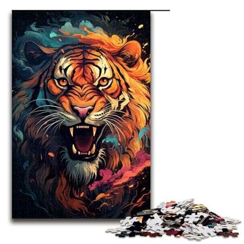 Puzzle für Erwachsene mit 1000 Teilen farbenfrohes Gemälde Tiertiger zum Dekomprimieren intellektuelles Lernspielzeug Geschenkideen 75 x 50 cm Puzzle für Erwachsene mit 1000 Teilen farbenfrohes Gemälde Tiertiger zum Dekomprimieren intellektuelles Lernspielzeug Geschenkideen 75 x 50 cm von QSYFNBZL
