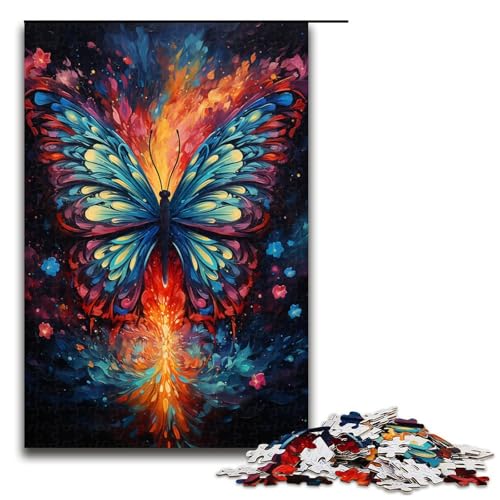 Puzzle für Erwachsene mit 1000 Teilen farbenfrohes psychedelisches Galaxie Schmetterlings Puzzle praktisches Spiel 75 x 50 cm Puzzle für Erwachsene mit 1000 Teilen farbenfrohes psychedelisches Galaxie Schmetterlings Puzzle praktisches Spiel 75 x 50 cm von QSYFNBZL