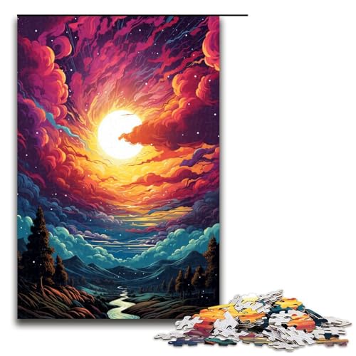 Puzzle für Erwachsene mit 1000 Teilen farbenfrohes psychedelisches Himmelspuzzle Wanddekoration Stressabbau 75 x 50 cm Puzzle für Erwachsene mit 1000 Teilen farbenfrohes psychedelisches Himmelspuzzle Wanddekoration Stressabbau 75 x 50 cm von QSYFNBZL