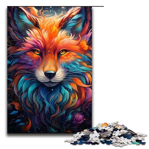 Puzzle für Erwachsene mit 1000 Teilen farbenfrohes psychedelisches Neon Fuchs Puzzle Kunstwerk Geburtstagsgeschenk Wandkunst 75 x 50 cm Puzzle für Erwachsene mit 1000 Teilen farbenfrohes psychedelisches Neon Fuchs Puzzle Kunstwerk Geburtstagsgeschenk Wandkunst 75 x 50 cm von QSYFNBZL