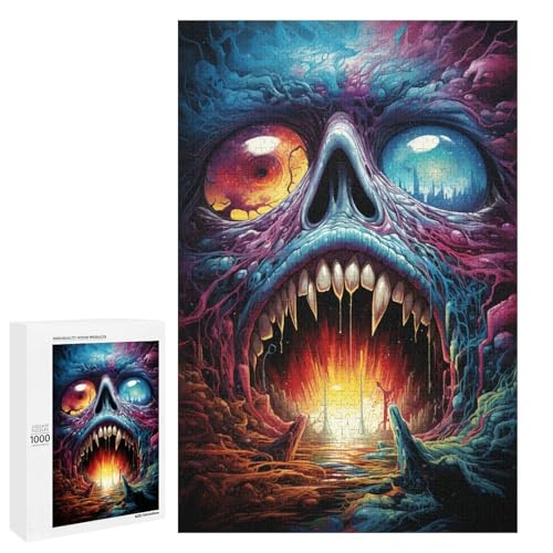 Puzzle für Erwachsene mit 1000 Teilen farbenfrohes psychedelisches kosmisches Monster Puzzle Wanddekoration Stressabbau 75 x 50 cm Puzzle für Erwachsene mit 1000 Teilen farbenfrohes psychedelisches kosmisches Monster Puzzle Wanddekoration Stressabbau 75 x 50 cm von QSYFNBZL