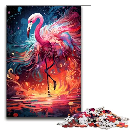 Puzzle für Erwachsene mit 1000 Teilen psychedelisches buntes Feuer Puzzle Spiel zum Anfassen 75 x 50 cm von QSYFNBZL