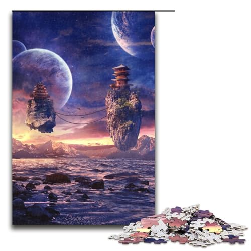 Puzzle für Erwachsene mit 1000 Teilen schwimmendes Land Spiel zum Anfassen 75 x 50 cm Puzzle für Erwachsene mit 1000 Teilen schwimmendes Land Spiel zum Anfassen 75 x 50 cm von QSYFNBZL