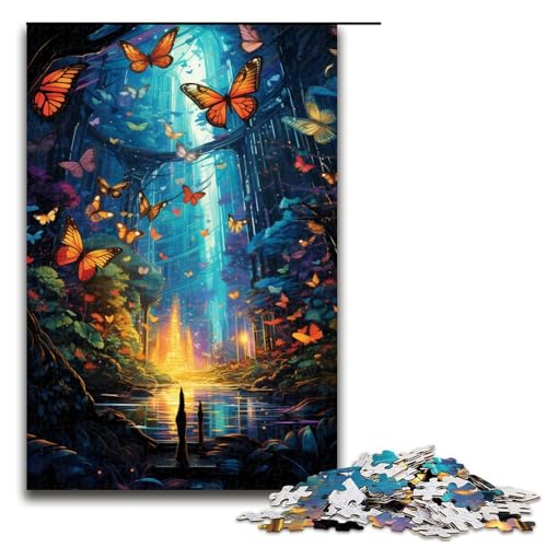 Puzzle mit 1000 Teilen farbenfrohe psychedelische Illustration eines Schmetterlings Puzzle für Erwachsene Holz Familienspiel 75 x 50 cm Puzzle mit 1000 Teilen farbenfrohe psychedelische Illustration eines Schmetterlings Puzzle für Erwachsene Holz Familienspiel 75 x 50 cm von QSYFNBZL