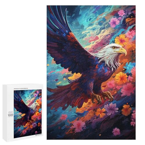 Puzzle mit 1000 Teilen farbenfrohes psychedelisches Kunstadler Puzzle für Erwachsene Holz Familienspiel 75 x 50 cm Puzzle mit 1000 Teilen farbenfrohes psychedelisches Kunstadler Puzzle für Erwachsene Holz Familienspiel 75 x 50 cm von QSYFNBZL