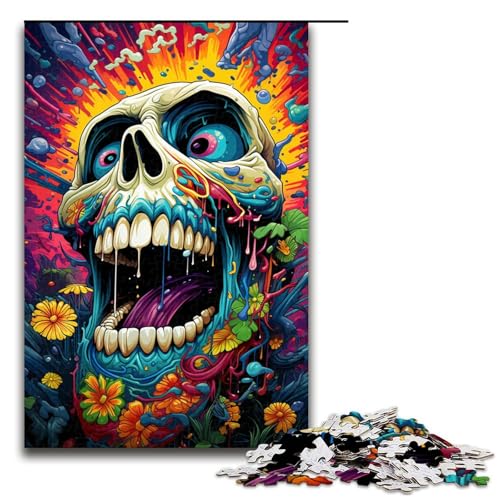 Puzzle mit 1000 Teilen farbenfrohes psychedelisches Monster Puzzle für Erwachsene Holz Familienspiel 75 x 50 cm Puzzle mit 1000 Teilen farbenfrohes psychedelisches Monster Puzzle für Erwachsene Holz Familienspiel 75 x 50 cm von QSYFNBZL