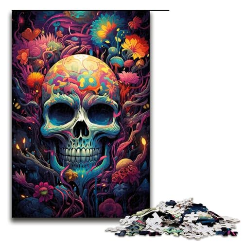 Puzzle mit 1000 Teilen farbenfrohes psychedelisches Totenkopf Puzzle für Erwachsene Holz Familienspiel 75 x 50 cm Puzzle mit 1000 Teilen farbenfrohes psychedelisches Totenkopf Puzzle für Erwachsene Holz Familienspiel 75 x 50 cm von QSYFNBZL