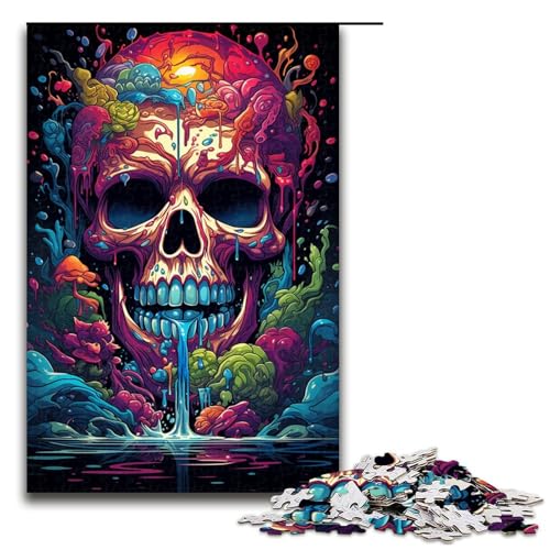 Puzzle mit 1000 Teilen farbenfrohes psychedelisches Totenkopf Puzzle für Erwachsene Holz Familienspiel 75 x 50 cm Puzzle mit 1000 Teilen farbenfrohes psychedelisches Totenkopf Puzzle für Erwachsene Holz Familienspiel 75 x 50 cm von QSYFNBZL