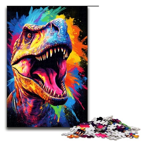 Puzzle mit 1000 Teilen für Erwachsene Malen von bunten Dinosauriern Spiel zum Anfassen einzigartige Heimdekoration und Geschenke 75 x 50 cm Puzzle mit 1000 Teilen für Erwachsene Malen von bunten Dinosauriern Spiel zum Anfassen einzigartige Heimdekoration und Geschenke 75 x 50 cm von QSYFNBZL