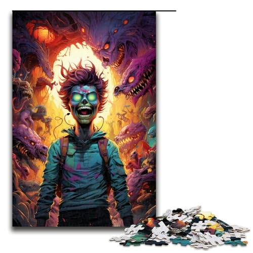 Puzzle mit 1000 Teilen für Erwachsene farbenfrohe psychedelische Gangster Zombies Puzzles Geburtstagsgeschenke für Teenager ab 14 Jahren 75 x 50 cm Puzzle mit 1000 Teilen für Erwachsene farbenfrohe psychedelische Gangster Zombies Puzzles Geburtstagsgeschenke für Teenager ab 14 Jahren 75 x 50 cm von QSYFNBZL