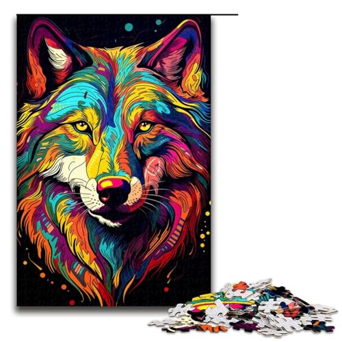 Puzzles für Erwachsene, 1000 Teile, bunte Straßenpuzzle, lustiges Spielzeug, 75 x 50 cm von QSYFNBZL