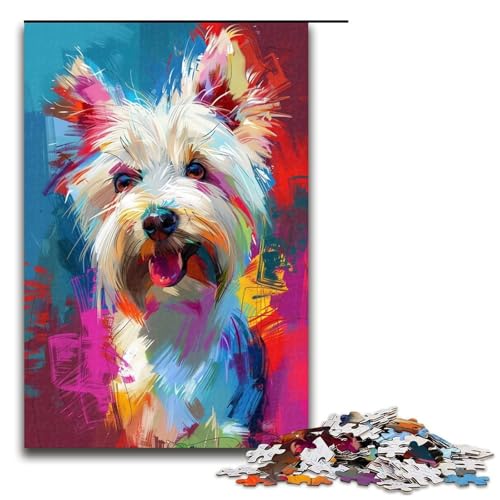 Puzzles für Erwachsene 1000 Teile Bunte Hunde Spielzeug intellektuelles Spiel ganze Familie 1000 PCS von QSYFNBZL