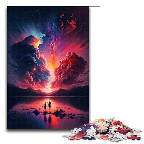 Puzzles für Erwachsene 1000 Teile Bunte Psychedelic Sky Puzzles Spiel Spielzeug Lustige 1000 PCS von QSYFNBZL