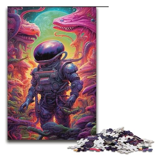 Puzzles für Erwachsene 1000 Teile psychedelisches Astronauten Puzzle Lernspiele für Zuhause DIY Spielzeug tolles Geschenk für Spiele 1000 Teile von QSYFNBZL