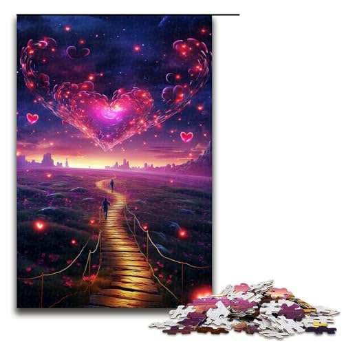 Rose Road to The Sky 1000 teiliges Puzzle für Erwachsene als Geschenk geeignet für Jugendliche ab 14 Jahren 75 x 50 cm von QSYFNBZL