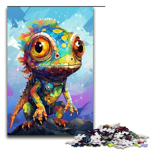 für Erwachsene 1000 Baby Roboter Chamäleon von SplattersLots Dicke farbige Puzzles für Holzpuzzle Weihnachtspuzzle Geschenke 75 x 50 cm von QSYFNBZL