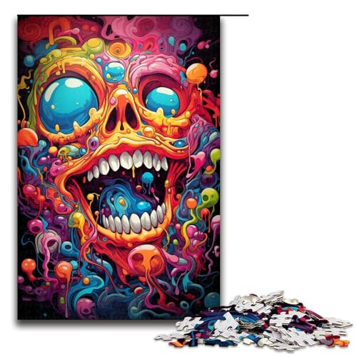 für Erwachsene 1000 Bunte psychedelische Totenkopf Puzzles für Holzpuzzle Weihnachtspuzzle Geschenke 75 x 50 cm für Erwachsene 1000 Bunte psychedelische Totenkopf Puzzles für Holzpuzzle Weihnachtspuzzle Geschenke 75 x 50 cm von QSYFNBZL
