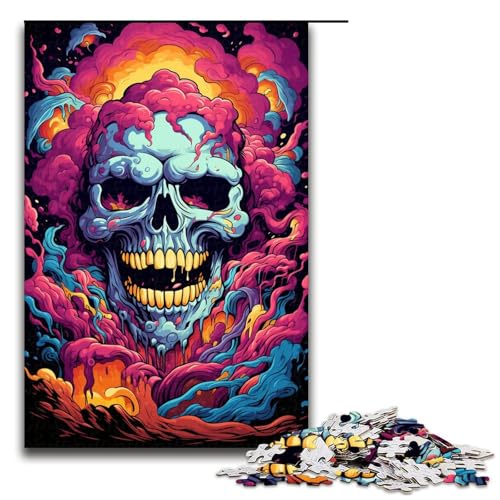 für Erwachsene 1000 Bunte psychedelische Totenkopf Puzzles für Holzpuzzle Weihnachtspuzzle Geschenke 75 x 50 cm für Erwachsene 1000 Bunte psychedelische Totenkopf Puzzles für Holzpuzzle Weihnachtspuzzle Geschenke 75 x 50 cm von QSYFNBZL