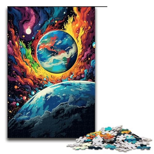 für Erwachsene 1000 Die Erde von SplattersViele Bunte Wolken am Himmel Puzzles für Holzpuzzle Weihnachtspuzzle Geschenke 1000 Teile von QSYFNBZL