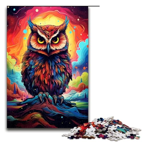 für Erwachsene 1000 Die Eule im Krater ist umgeben Puzzles für Holzpuzzle Weihnachtspuzzle Geschenke 1000 PCS von QSYFNBZL