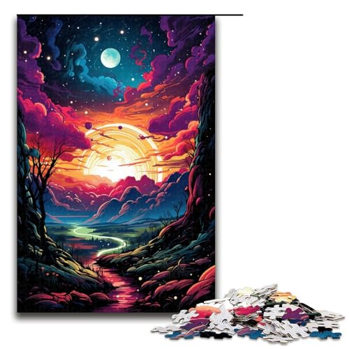 für Erwachsene 1000 Fantasy Planetenlandschafts Puzzles für Holzpuzzle Weihnachtspuzzle Geschenke 75x50cm für Erwachsene 1000 Fantasy Planetenlandschafts Puzzles für Holzpuzzle Weihnachtspuzzle Geschenke 75x50cm von QSYFNBZL