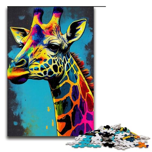 für Erwachsene 1000 Giraffen Tier Popart Puzzles für Holzpuzzle Weihnachtspuzzle Geschenke 75x50cm für Erwachsene 1000 Giraffen Tier Popart Puzzles für Holzpuzzle Weihnachtspuzzle Geschenke 75x50cm von QSYFNBZL