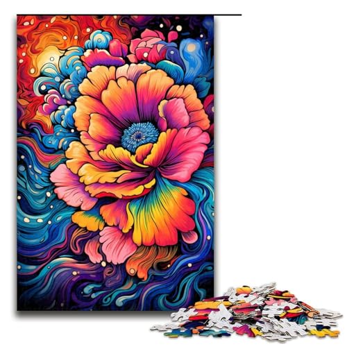 für Erwachsene 1000 Rose_Bunte Puzzles für Holzpuzzle Weihnachtspuzzle Geschenke 75x50cm von QSYFNBZL
