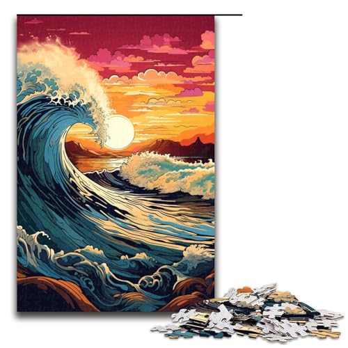 für Erwachsene 1000 Wellen unter Sonnenuntergang Puzzles für Holzpuzzle Weihnachtspuzzle Geschenke 75x50cm für Erwachsene 1000 Wellen unter Sonnenuntergang Puzzles für Holzpuzzle Weihnachtspuzzle Geschenke 75x50cm von QSYFNBZL