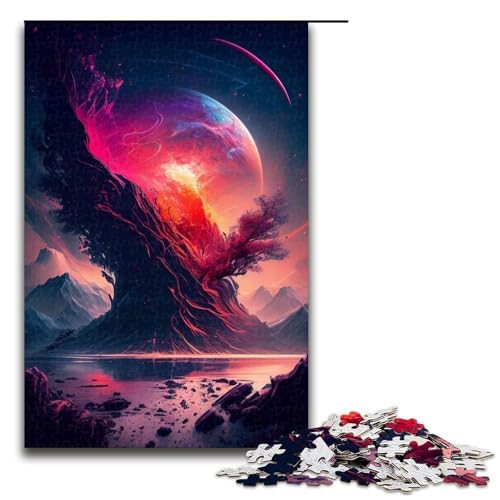 für Erwachsene 1000 Weltraum Fantasielandschafts Puzzles für Holzpuzzle Weihnachtspuzzle Geschenke 75x50cm für Erwachsene 1000 Weltraum Fantasielandschafts Puzzles für Holzpuzzle Weihnachtspuzzle Geschenke 75x50cm von QSYFNBZL
