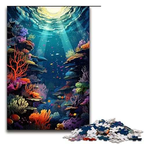 für Erwachsene 1000 farbenfrohe Puzzles mit Psychedelischer Unterwasserwelt für Holzpuzzle Weihnachtspuzzle Geschenke 75 x 50 cm für Erwachsene 1000 farbenfrohe Puzzles mit Psychedelischer Unterwasserwelt für Holzpuzzle Weihnachtspuzzle Geschenke 75 x 50 cm von QSYFNBZL