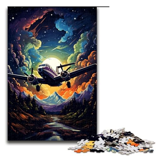 für Erwachsene 1000 farbenfrohe psychedelische Himmelsflugzeug Puzzles für Holzpuzzle Weihnachtspuzzle Geschenke 75 x 50 cm für Erwachsene 1000 farbenfrohe psychedelische Himmelsflugzeug Puzzles für Holzpuzzle Weihnachtspuzzle Geschenke 75 x 50 cm von QSYFNBZL