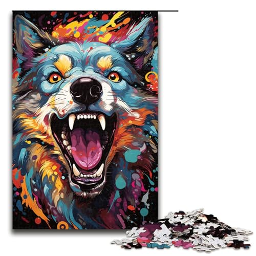 für Erwachsene 1000 farbenfrohe psychedelische Hundegemälde Puzzles für Holzpuzzle Weihnachtspuzzle Geschenke 75 x 50 cm für Erwachsene 1000 farbenfrohe psychedelische Hundegemälde Puzzles für Holzpuzzle Weihnachtspuzzle Geschenke 75 x 50 cm von QSYFNBZL