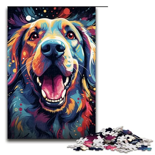 für Erwachsene 1000 farbenfrohe psychedelische Puzzles für Hunde Holzpuzzle Weihnachtspuzzle Geschenke 75 x 50 cm für Erwachsene 1000 farbenfrohe psychedelische Puzzles für Hunde Holzpuzzle Weihnachtspuzzle Geschenke 75 x 50 cm von QSYFNBZL