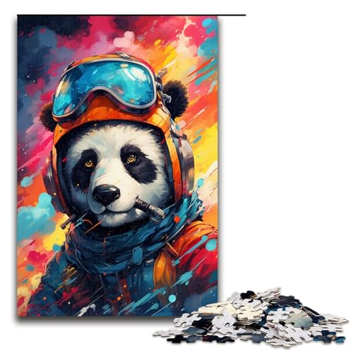 für Erwachsene 1000 teiliger Roboter Panda von SplattersLots of Thick Coloured Cloud Puzzles für Erwachsene Holzpuzzle Schwierig und herausfordernd 75x50cm von QSYFNBZL