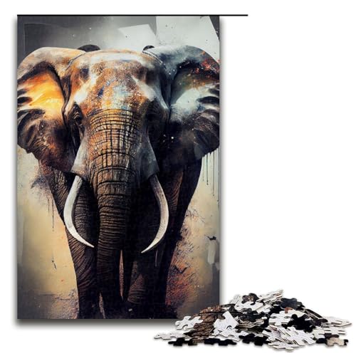 für Erwachsene 1000 teiliges Elefanten Tierpuzzle für Erwachsene Holzpuzzle schwierig und herausfordernd 75 x 50 cm für Erwachsene 1000 teiliges Elefanten Tierpuzzle für Erwachsene Holzpuzzle schwierig und herausfordernd 75 x 50 cm von QSYFNBZL