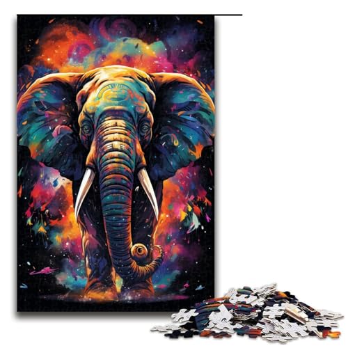 für Erwachsene 1000 teiliges Mal Farb Elefanten Puzzle für Erwachsene Holzpuzzle schwierig und herausfordernd 75 x 50 cm für Erwachsene 1000 teiliges Mal Farb Elefanten Puzzle für Erwachsene Holzpuzzle schwierig und herausfordernd 75 x 50 cm von QSYFNBZL