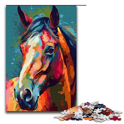 für Erwachsene 1000 teiliges Pferde Puzzle buntes Holzpuzzle für Erwachsene schwierig und herausfordernd 75 x 50 cm für Erwachsene 1000 teiliges Pferde Puzzle buntes Holzpuzzle für Erwachsene schwierig und herausfordernd 75 x 50 cm von QSYFNBZL