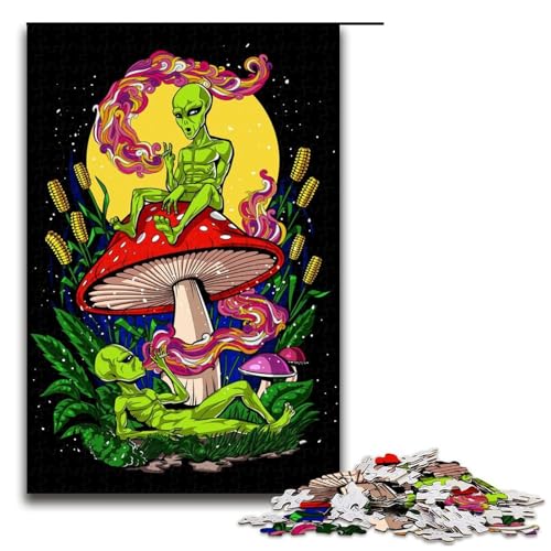 für Erwachsene 1000 teiliges Puzzle mit magischen Pilz Aliens Holzpuzzle schwierig und herausfordernd 75 x 50 cm für Erwachsene 1000 teiliges Puzzle mit magischen Pilz Aliens Holzpuzzle schwierig und herausfordernd 75 x 50 cm von QSYFNBZL